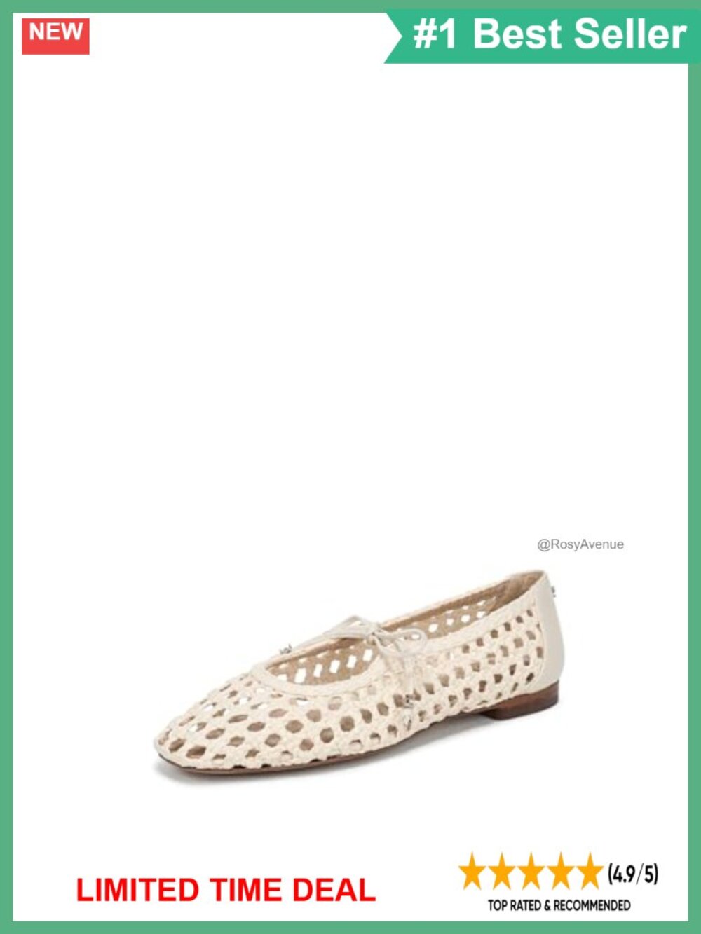 Woven Mary Jane Ballet Flats Slip-On Square Toe Bow Detail